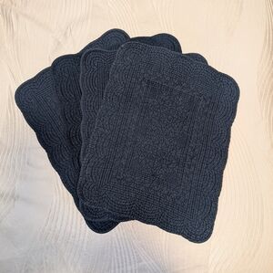 Sur La Table Blue Quilted Cotton Placemats